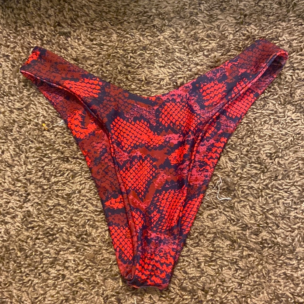 Red snake skin bikini (cheeky)